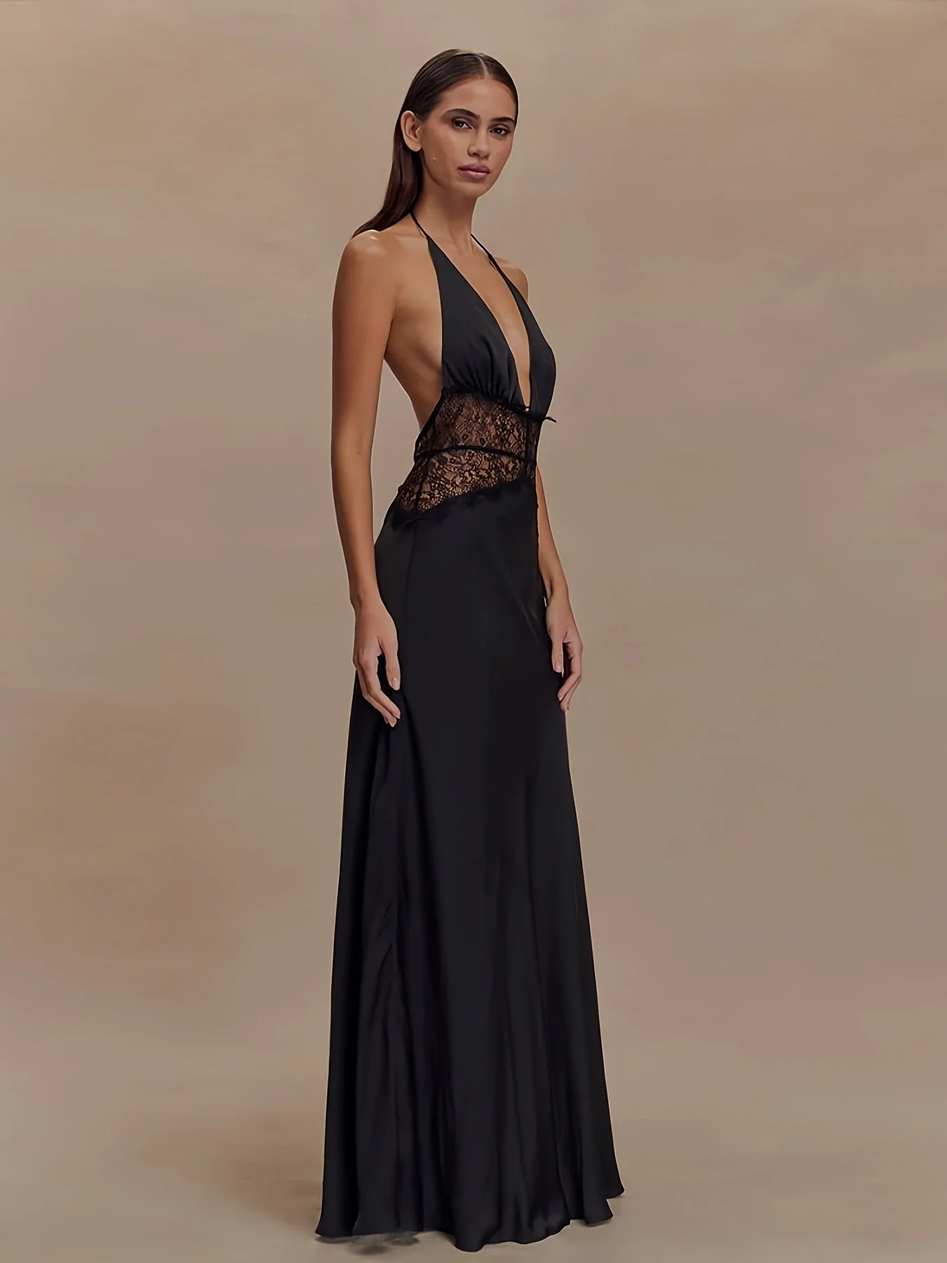 Robe de soirée élégante femme dos nu style glamour pour occasions spéciales - Image 3