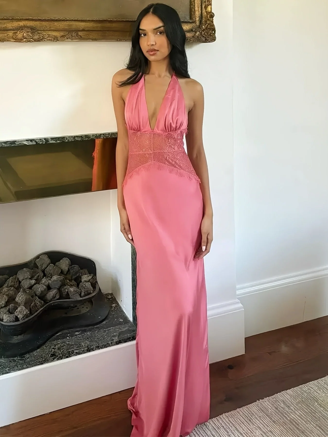 Robe de soirée élégante femme dos nu style glamour pour occasions spéciales - Image 5
