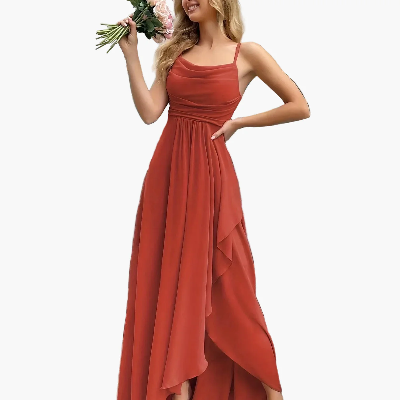 Robe de soirée élégante femme longue style fluide pour événements et cérémonies - Image 10