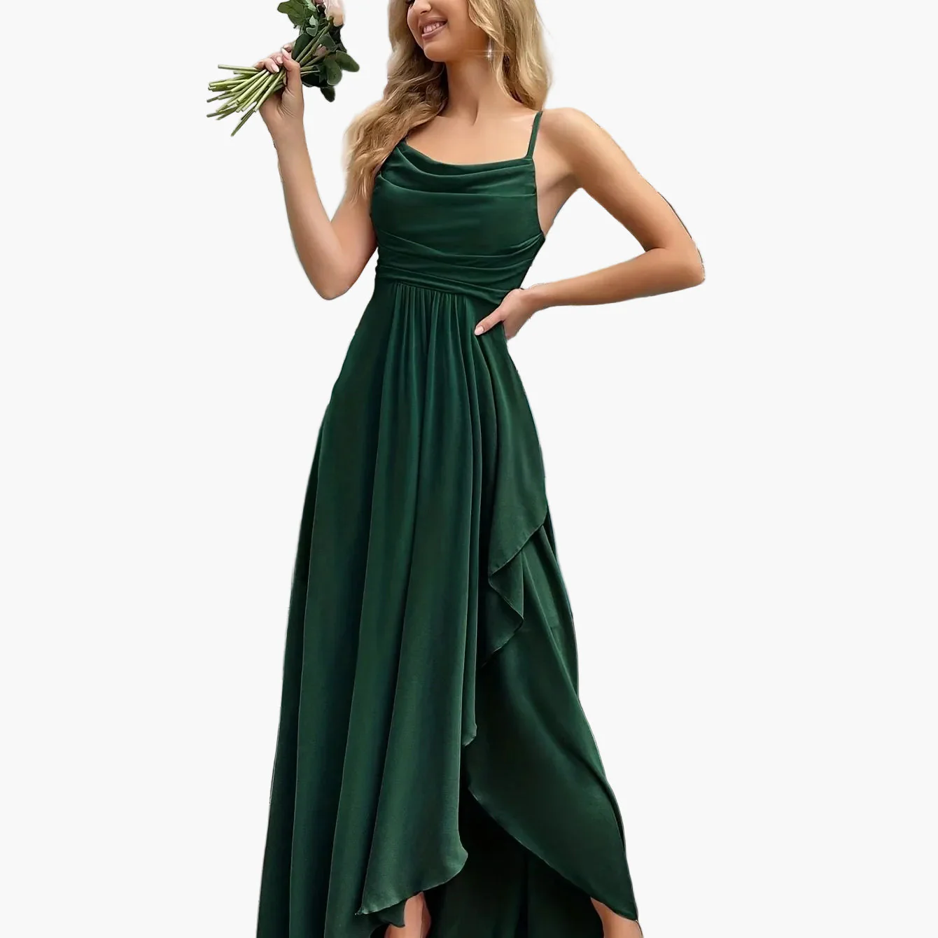 Robe de soirée élégante femme longue style fluide pour événements et cérémonies - Image 11