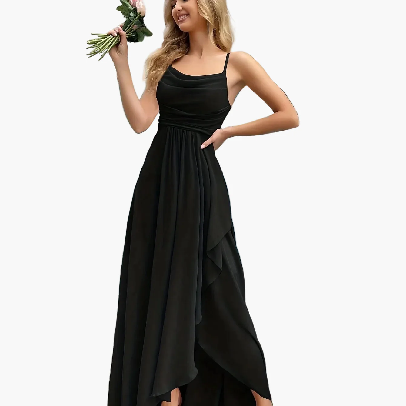 Robe de soirée élégante femme longue style fluide pour événements et cérémonies - Image 12