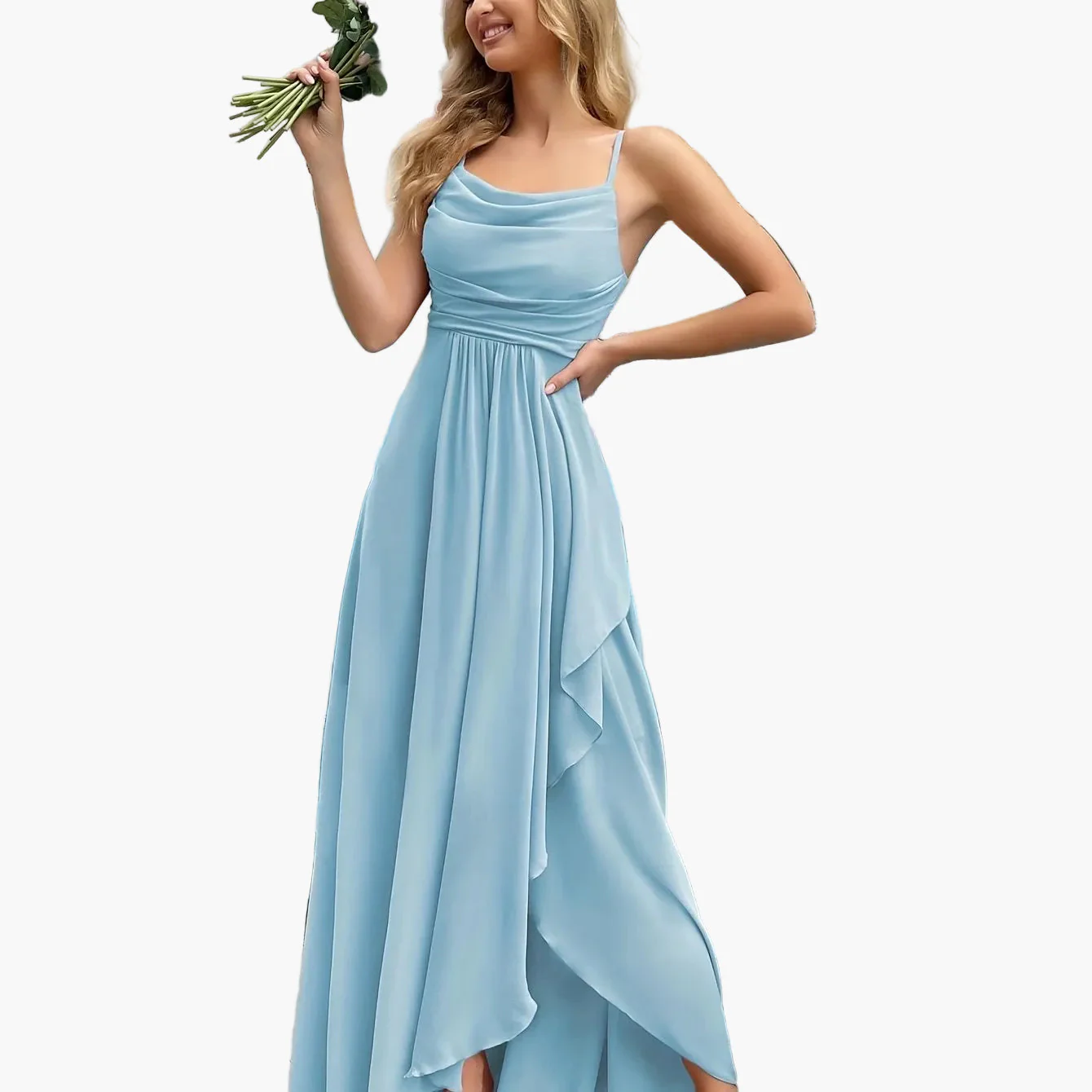 Robe de soirée élégante femme longue style fluide pour événements et cérémonies - Image 13
