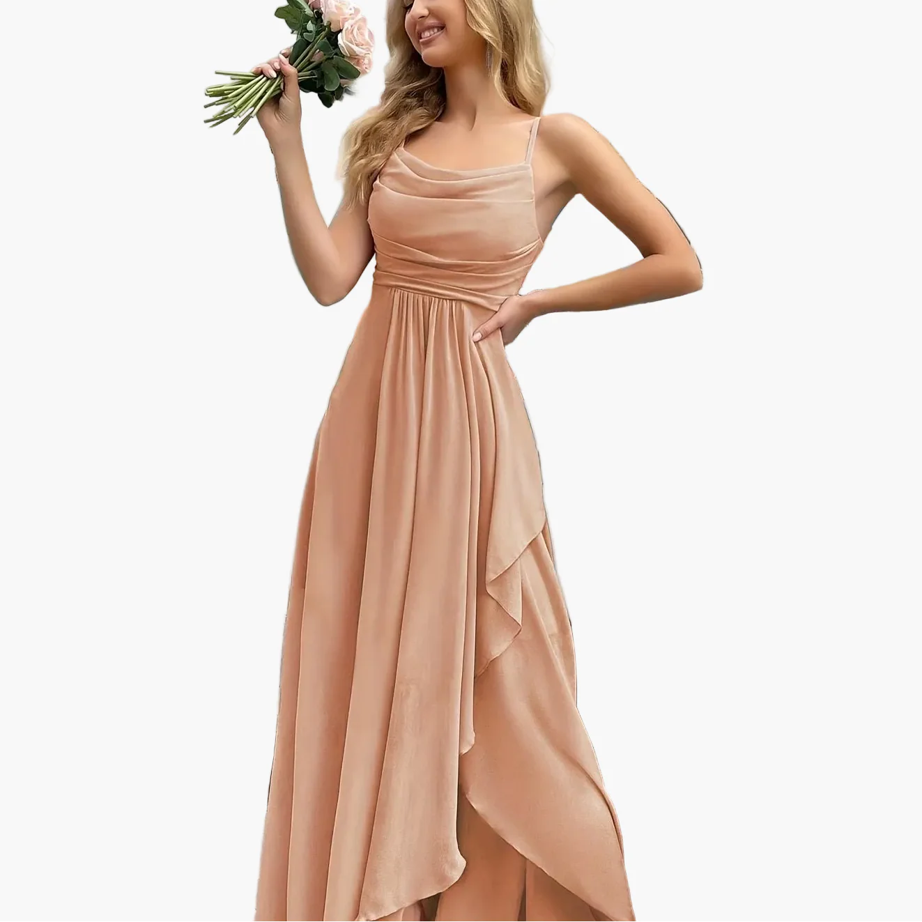 Robe de soirée élégante femme longue style fluide pour événements et cérémonies - Image 15