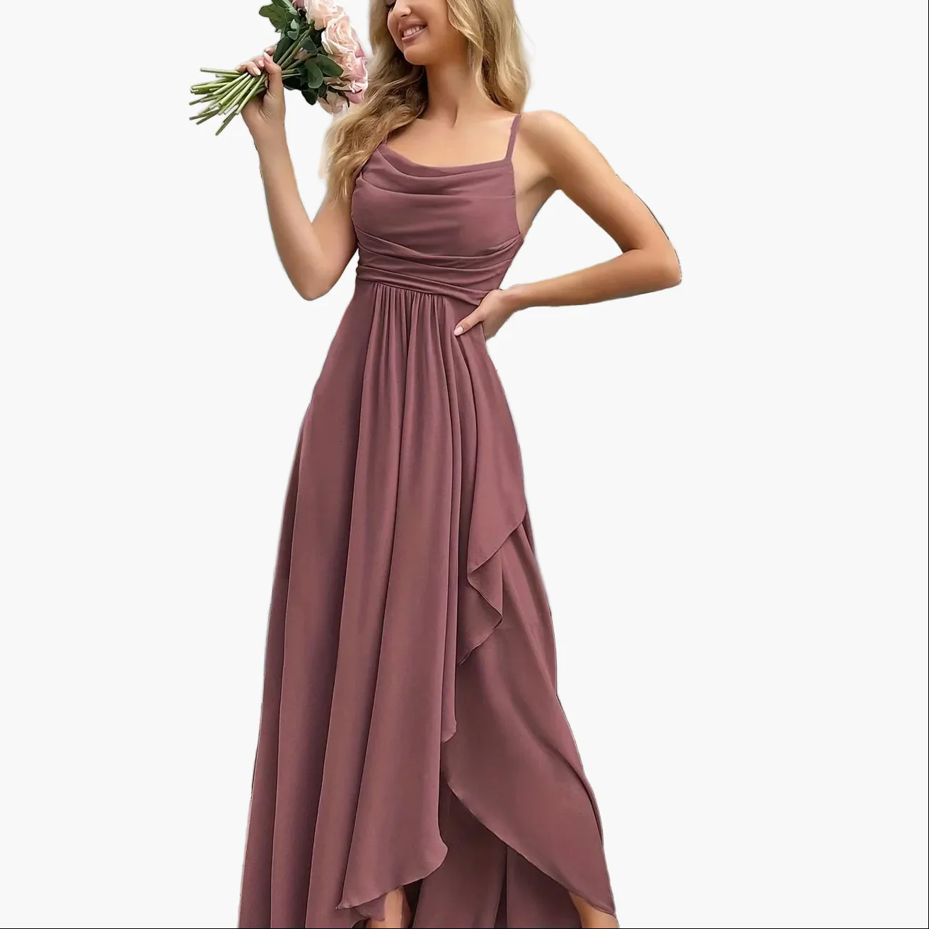 Robe de soirée élégante femme longue style fluide pour événements et cérémonies - Image 5