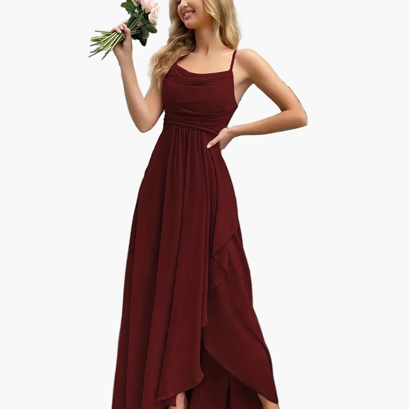 Robe de soirée élégante femme longue style fluide pour événements et cérémonies - Image 6