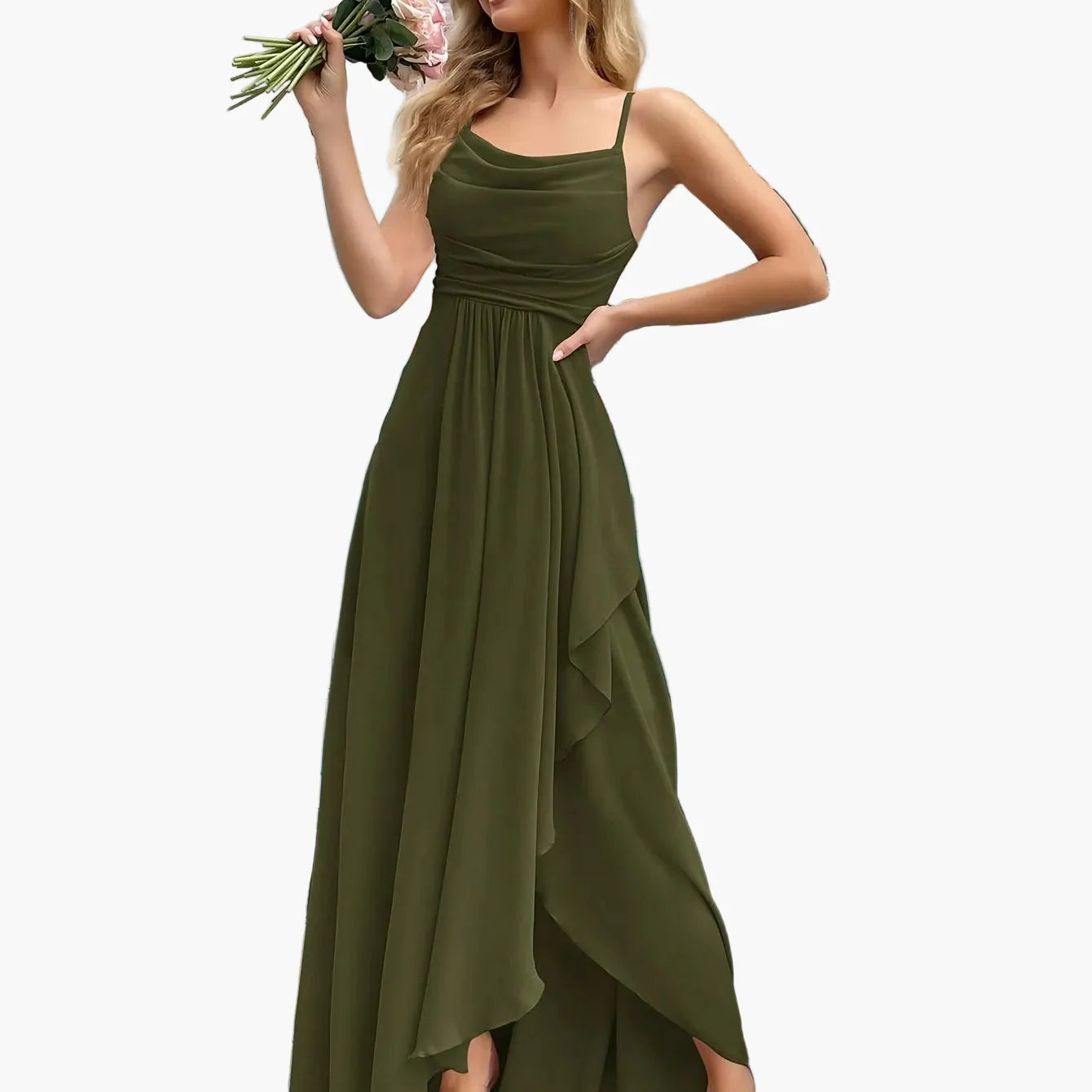 Robe de soirée élégante femme longue style fluide pour événements et cérémonies - Image 7