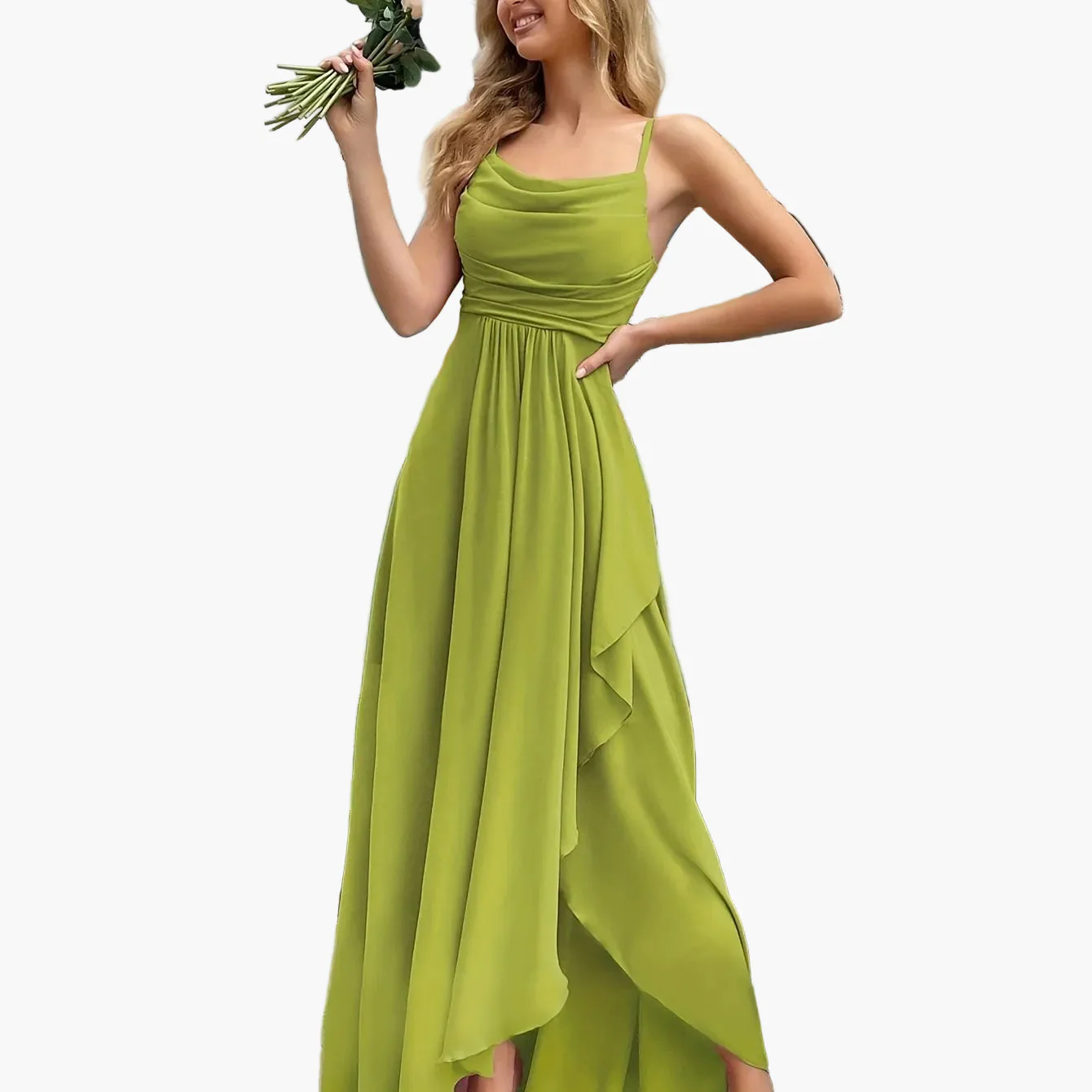 Robe de soirée élégante femme longue style fluide pour événements et cérémonies - Image 9