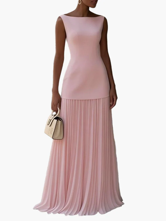 Robe de soirée élégante pour femme – style long plissé, silhouette raffinée, événement et cérémonie - Image 2