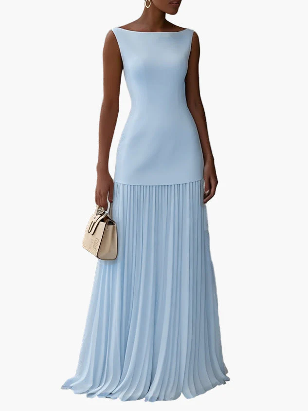 Robe de soirée élégante pour femme – style long plissé, silhouette raffinée, événement et cérémonie - Image 4