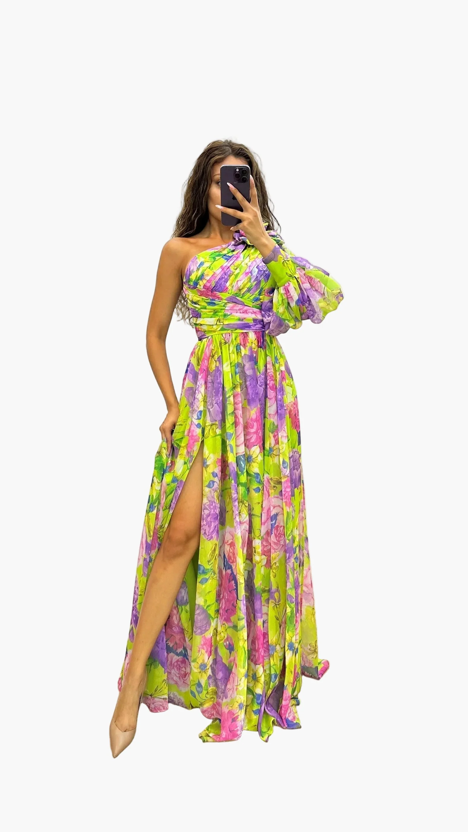 Robe de soirée femme à épaules dénudées, style floral chic, élégante pour événements et occasions estivales - Image 4