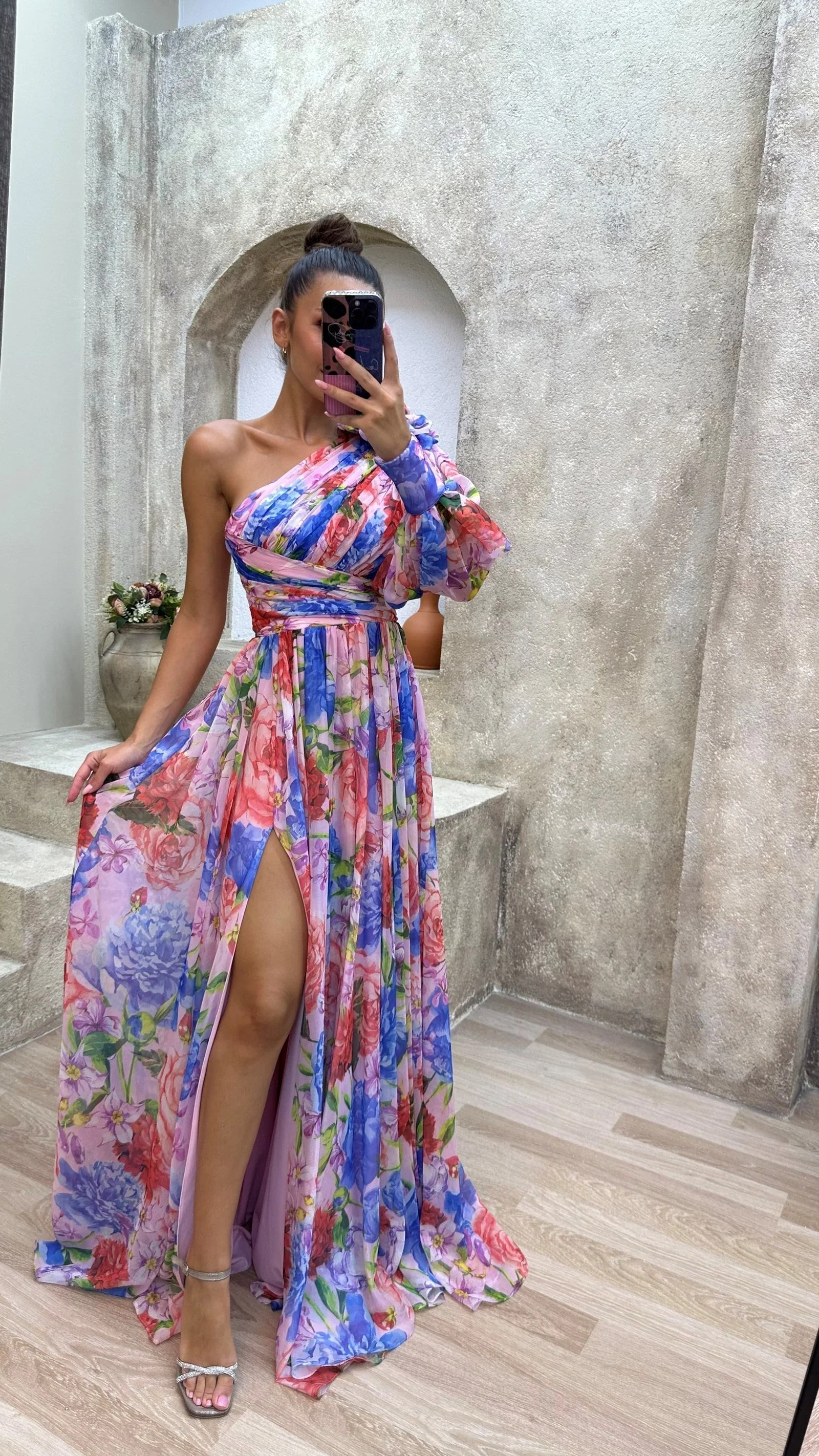 Robe de soirée femme à épaules dénudées, style floral chic, élégante pour événements et occasions estivales - Image 7