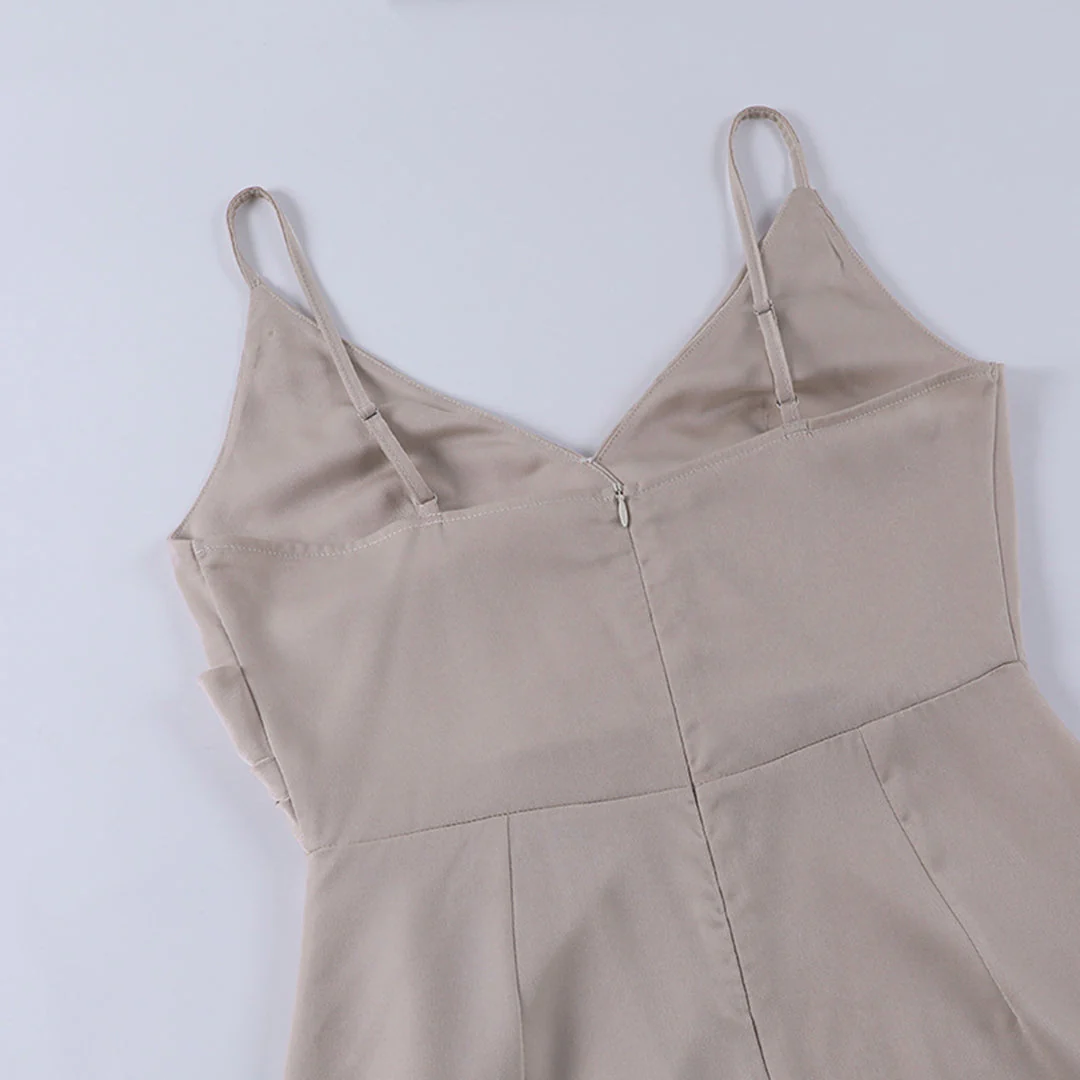 Robe de soirée longue femme fendue, décolleté croisé, élégance chic pour événements habillés - Image 7