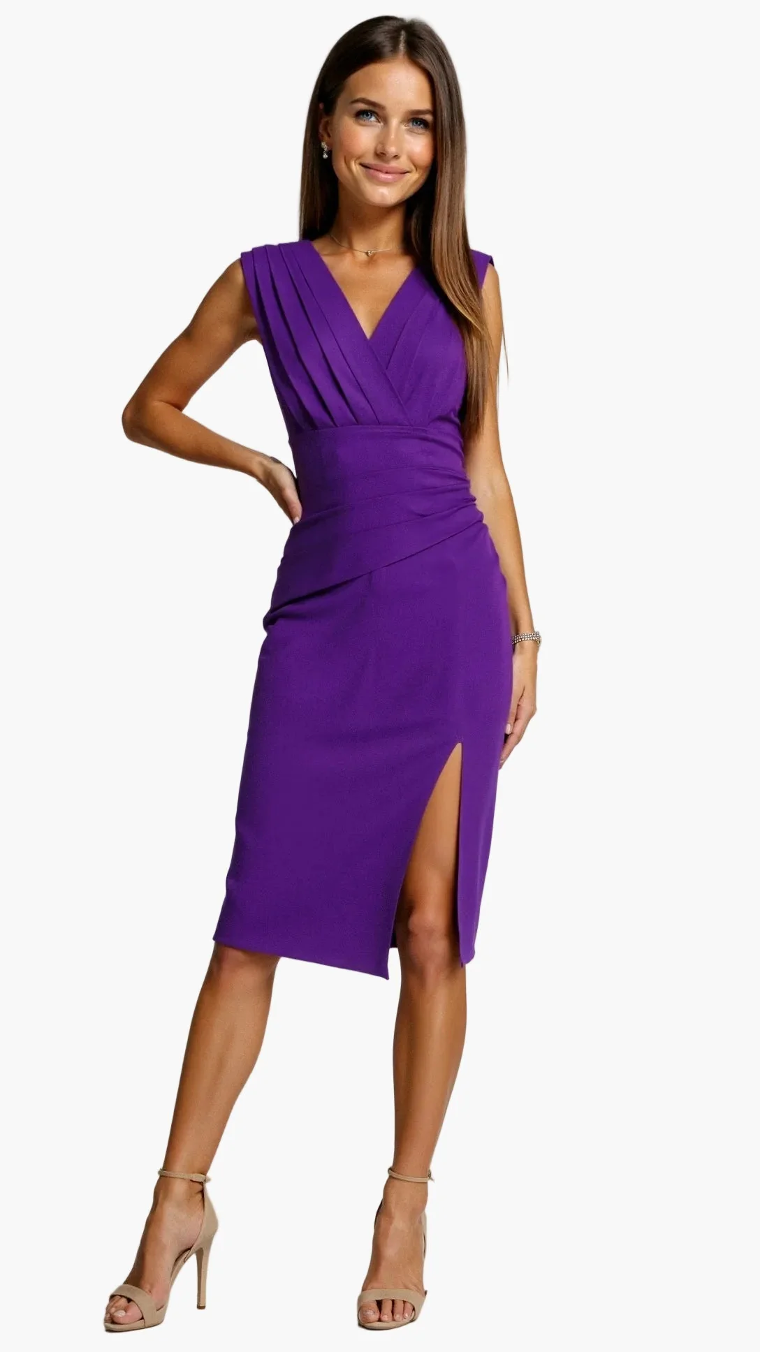 Robe de soirée plissée élégante pour femme – coupe ajustée, style raffiné, parfaite pour événements habillés - Image 4