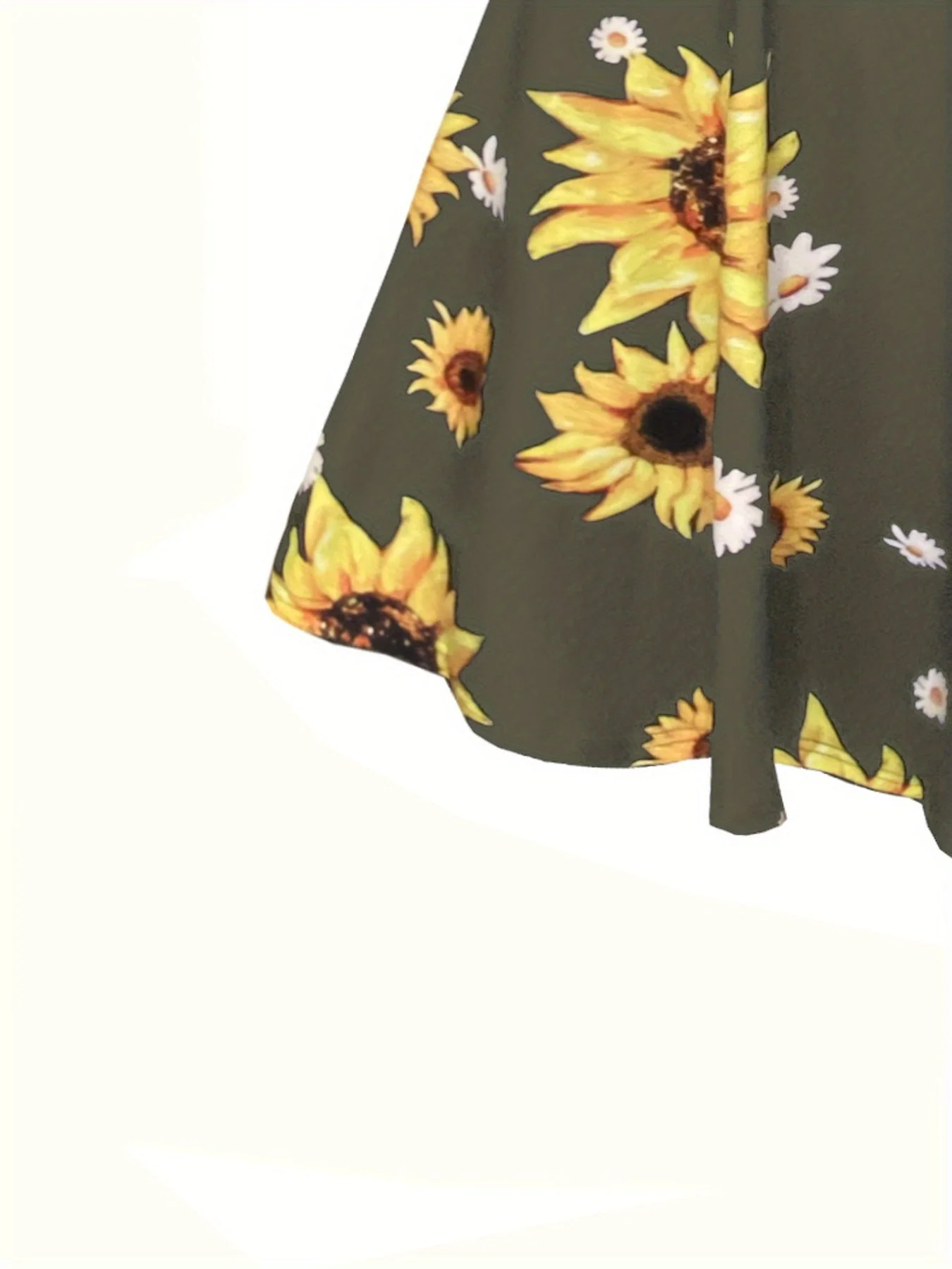 Robe vintage femme style rétro à bretelles, motif tournesol, idéale pour l'été et les occasions décontractées - Image 10