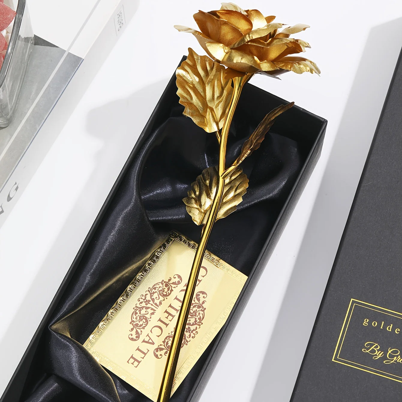 Rose décorative en coffret cadeau – Idée cadeau romantique pour femme – Objet d’ornement élégant - Image 18