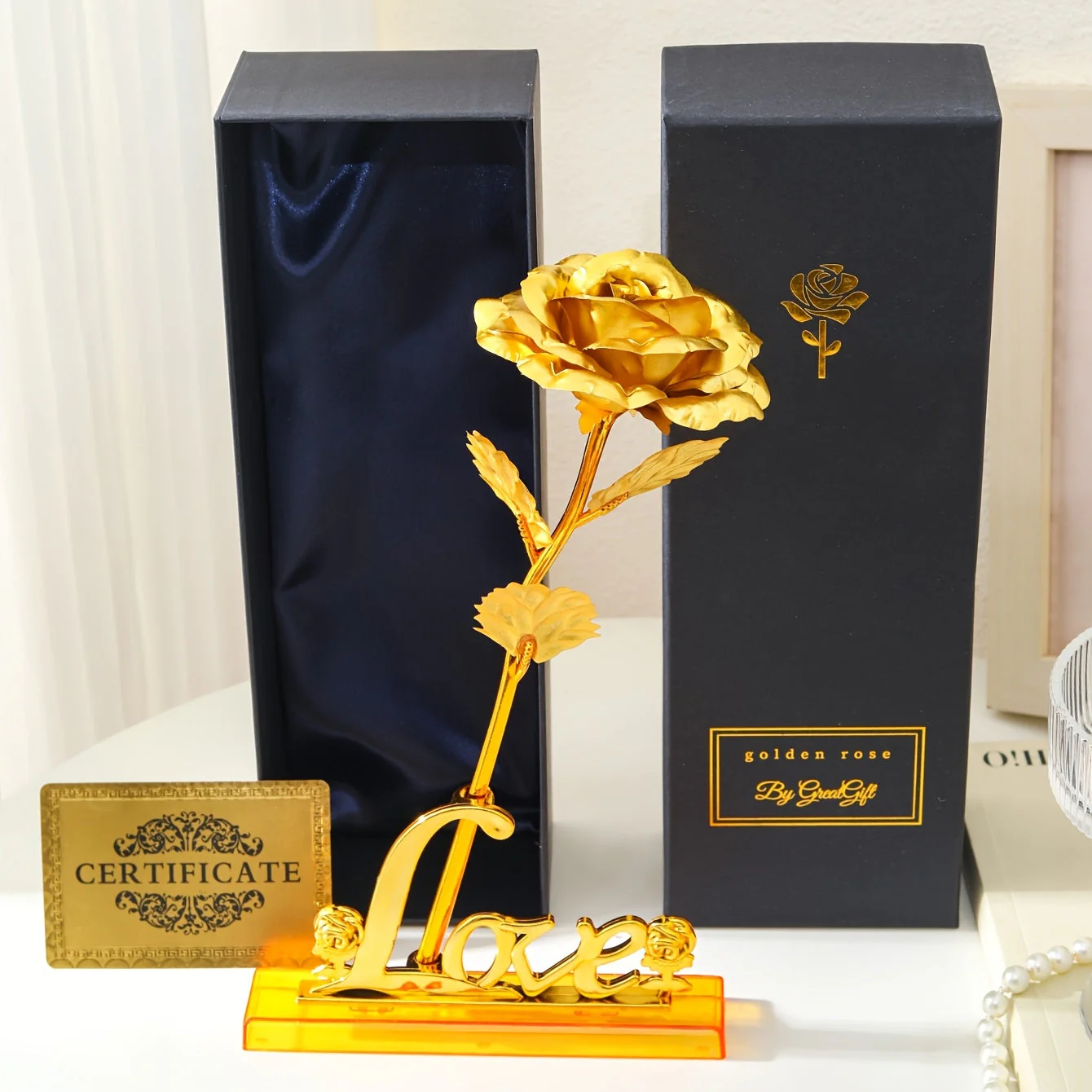 Rose décorative en coffret cadeau – Idée cadeau romantique pour femme – Objet d’ornement élégant - Image 19