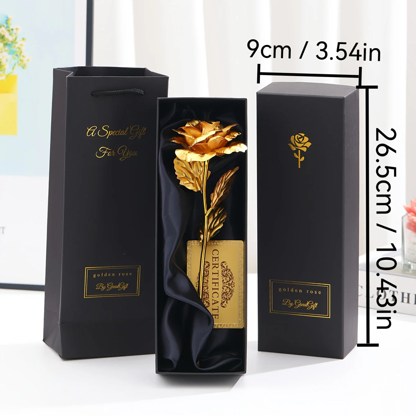 Rose décorative en coffret cadeau – Idée cadeau romantique pour femme – Objet d’ornement élégant - Image 2