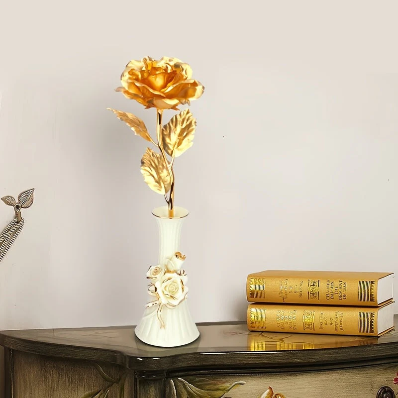 Rose décorative en coffret cadeau – Idée cadeau romantique pour femme – Objet d’ornement élégant - Image 5