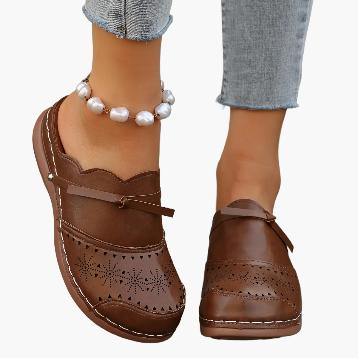 Sabots vintage à talon plateforme pour femme – Style décontracté et élégant - Image 8