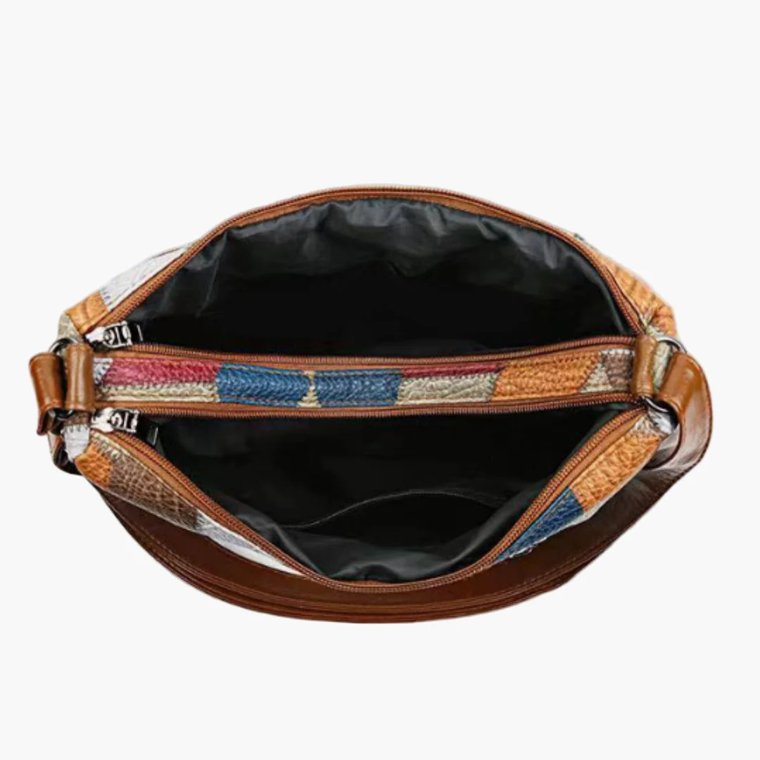 Sac à bandoulière patchwork pour femme - Style bohème chic et pratique au quotidien - Image 7