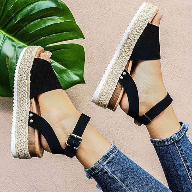 Sandales compensées à plateforme pour femme – Style espadrille moderne et confortable - Image 10