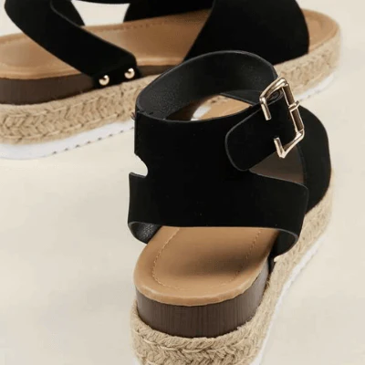 Sandales compensées à plateforme pour femme – Style espadrille moderne et confortable - Image 12