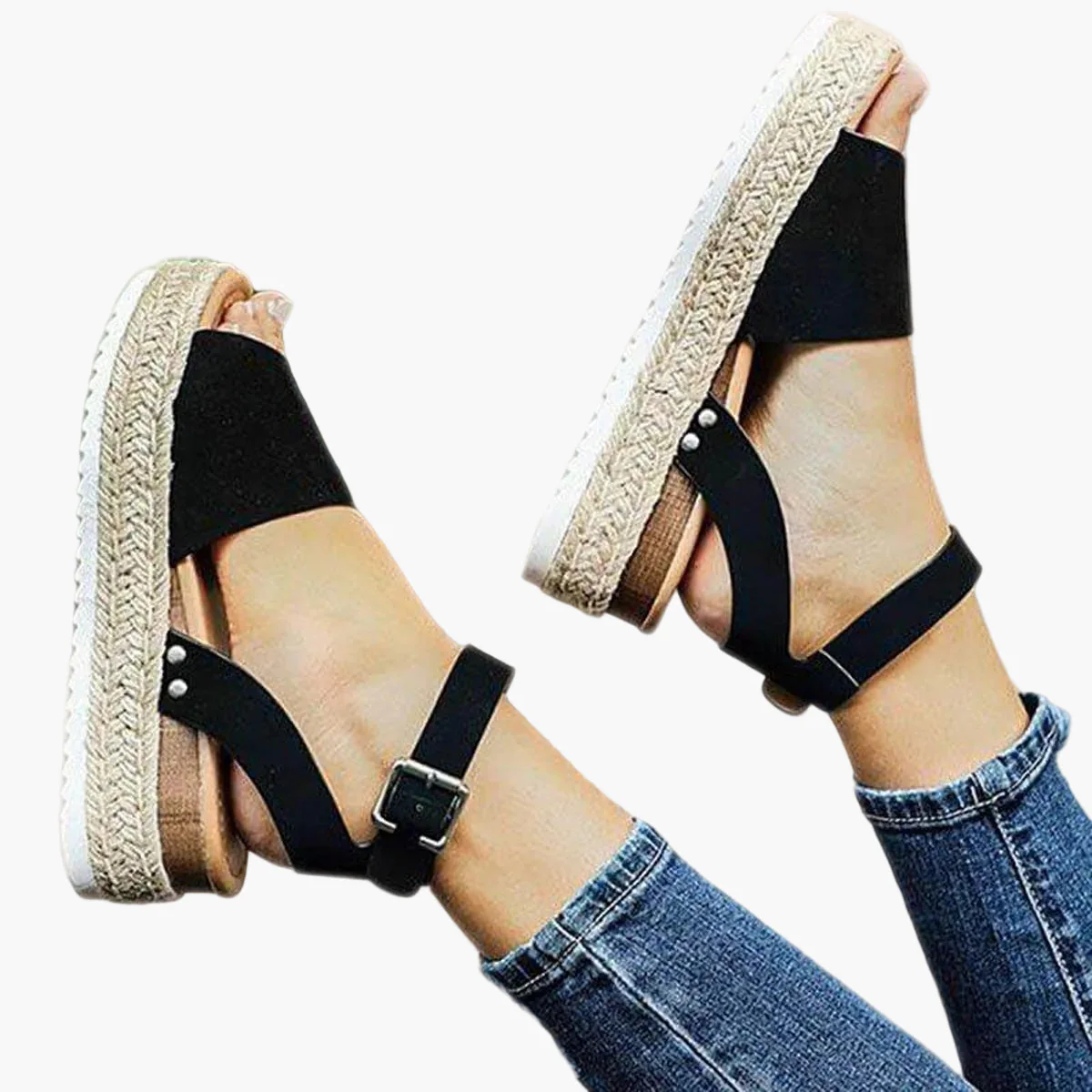 Sandales compensées à plateforme pour femme – Style espadrille moderne et confortable - Image 2