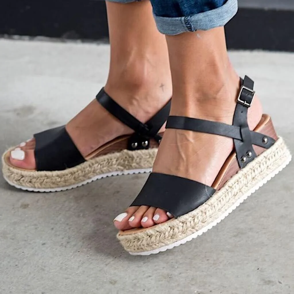 Sandales compensées à plateforme pour femme – Style espadrille moderne et confortable - Image 21