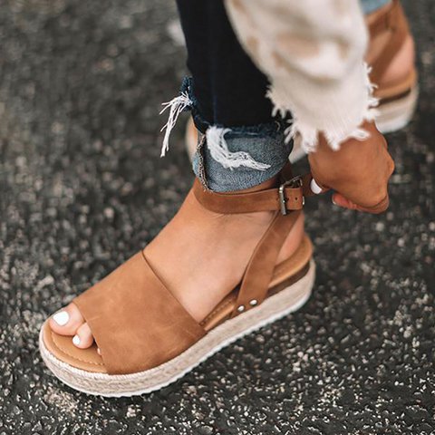 Sandales compensées à plateforme pour femme – Style espadrille moderne et confortable - Image 22