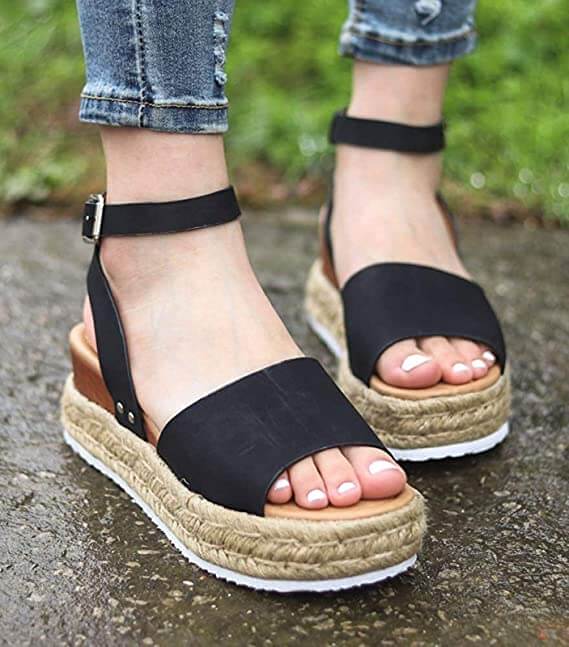Sandales compensées à plateforme pour femme – Style espadrille moderne et confortable - Image 23