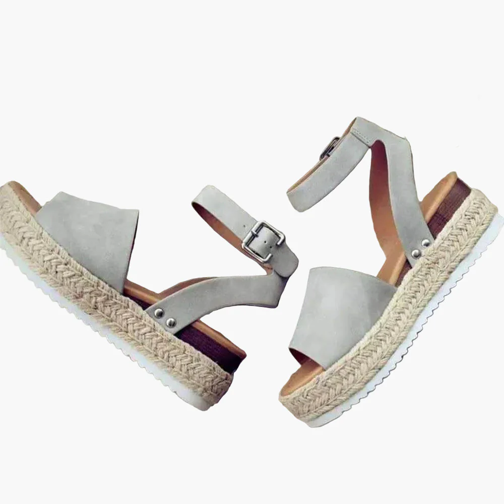 Sandales compensées à plateforme pour femme – Style espadrille moderne et confortable - Image 8