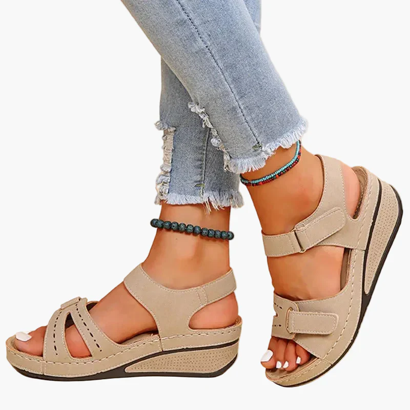 Sandales compensées ergonomiques femme – style décontracté et confort au quotidien - Image 3
