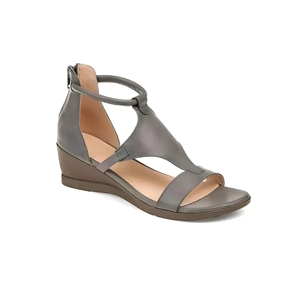 Sandales compensées femme confort quotidien style décontracté - Image 10
