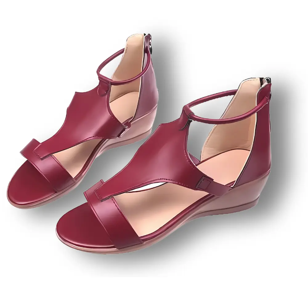 Sandales compensées femme confort quotidien style décontracté - Image 3
