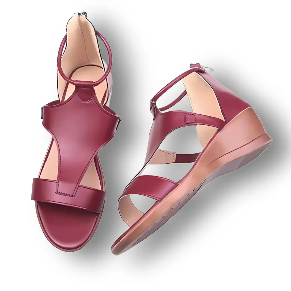 Sandales compensées femme confort quotidien style décontracté - Image 4