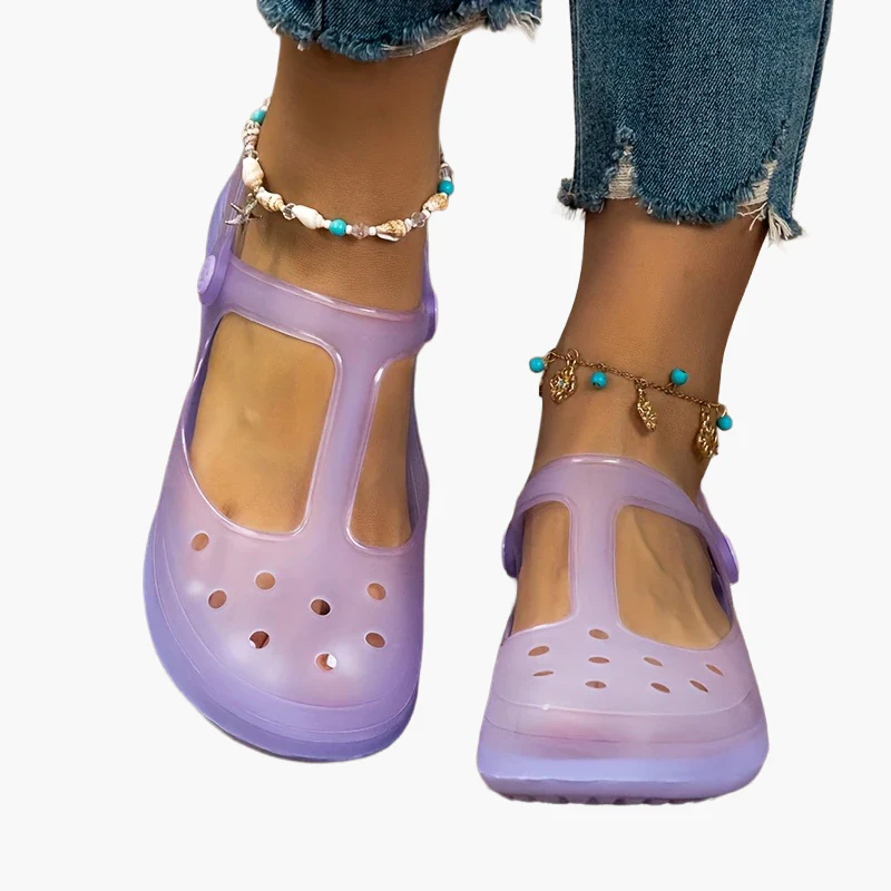 Sandales confort femme style Mary Jane pour loisirs d'été - chaussures légères à talon plat - Image 12