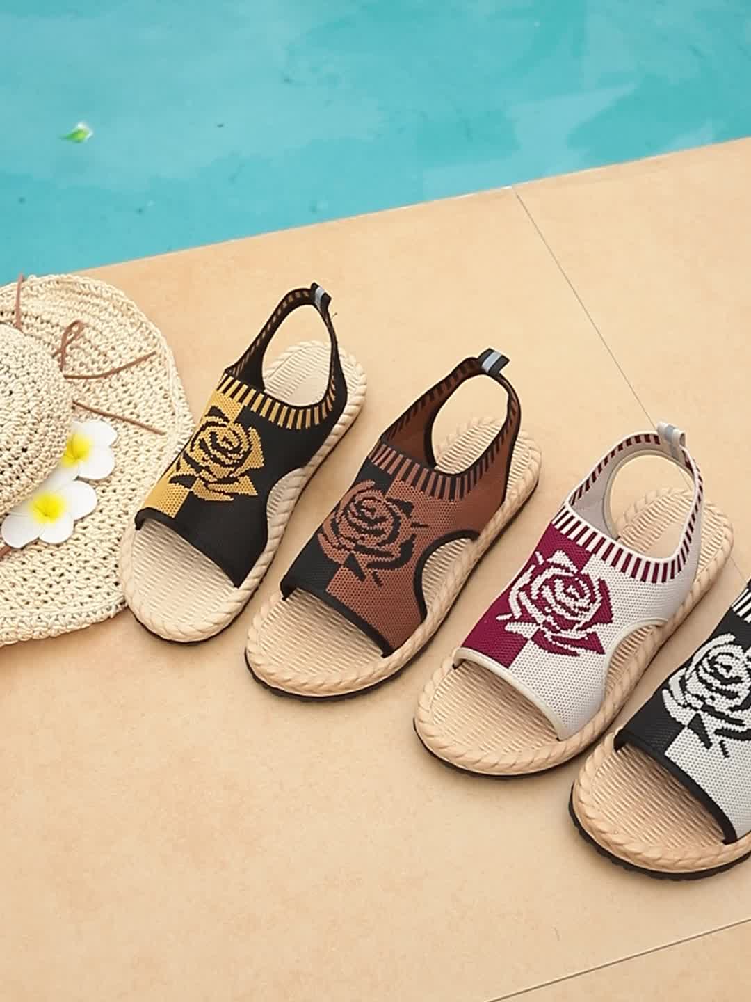 Sandales décontractées femme à motif floral pour été, style bohème chic, confort quotidien - Image 18
