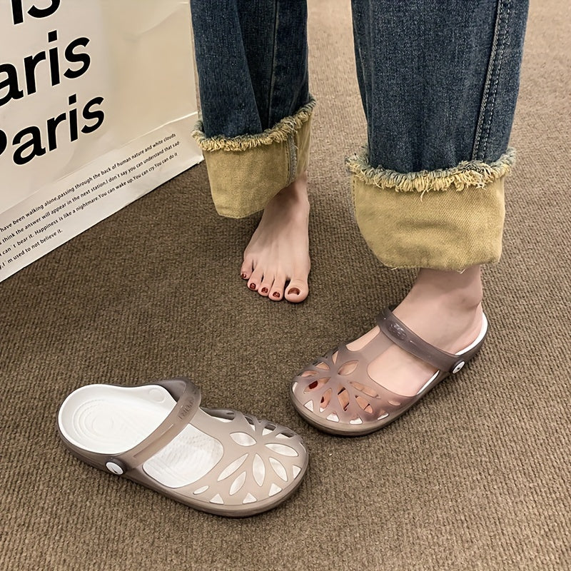 Sandales décontractées pour femme style crocs à plateforme, confort estivale - Image 3