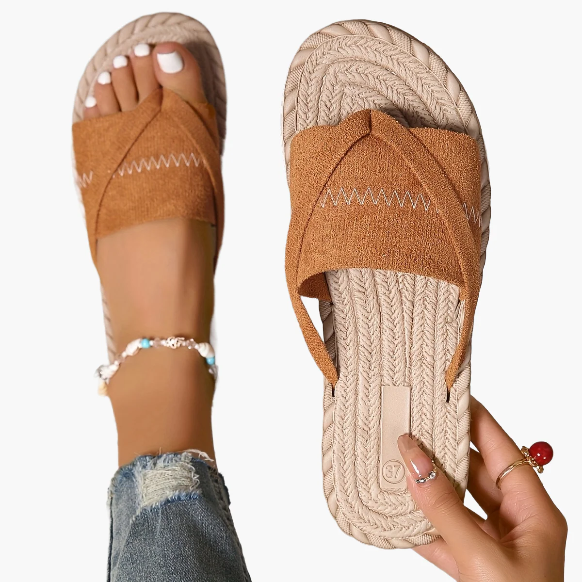 Sandales décontractées pour femme style preppy à enfiler pour l'été - Image 10
