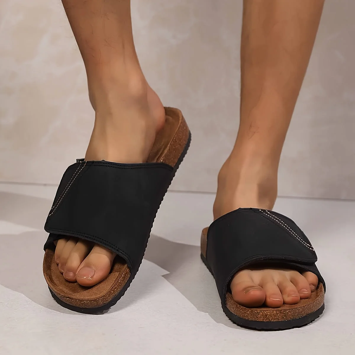 Sandales décontractées pour homme à enfiler avec semelle ergonomique – Idéal usage quotidien et détente - Image 2