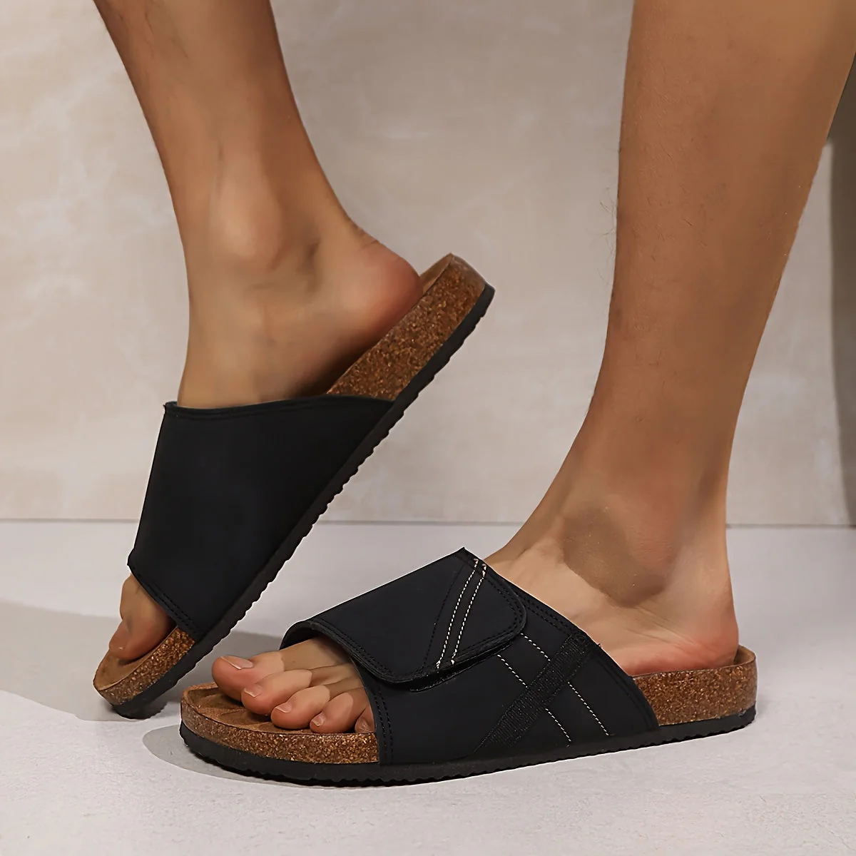 Sandales décontractées pour homme à enfiler avec semelle ergonomique – Idéal usage quotidien et détente - Image 4