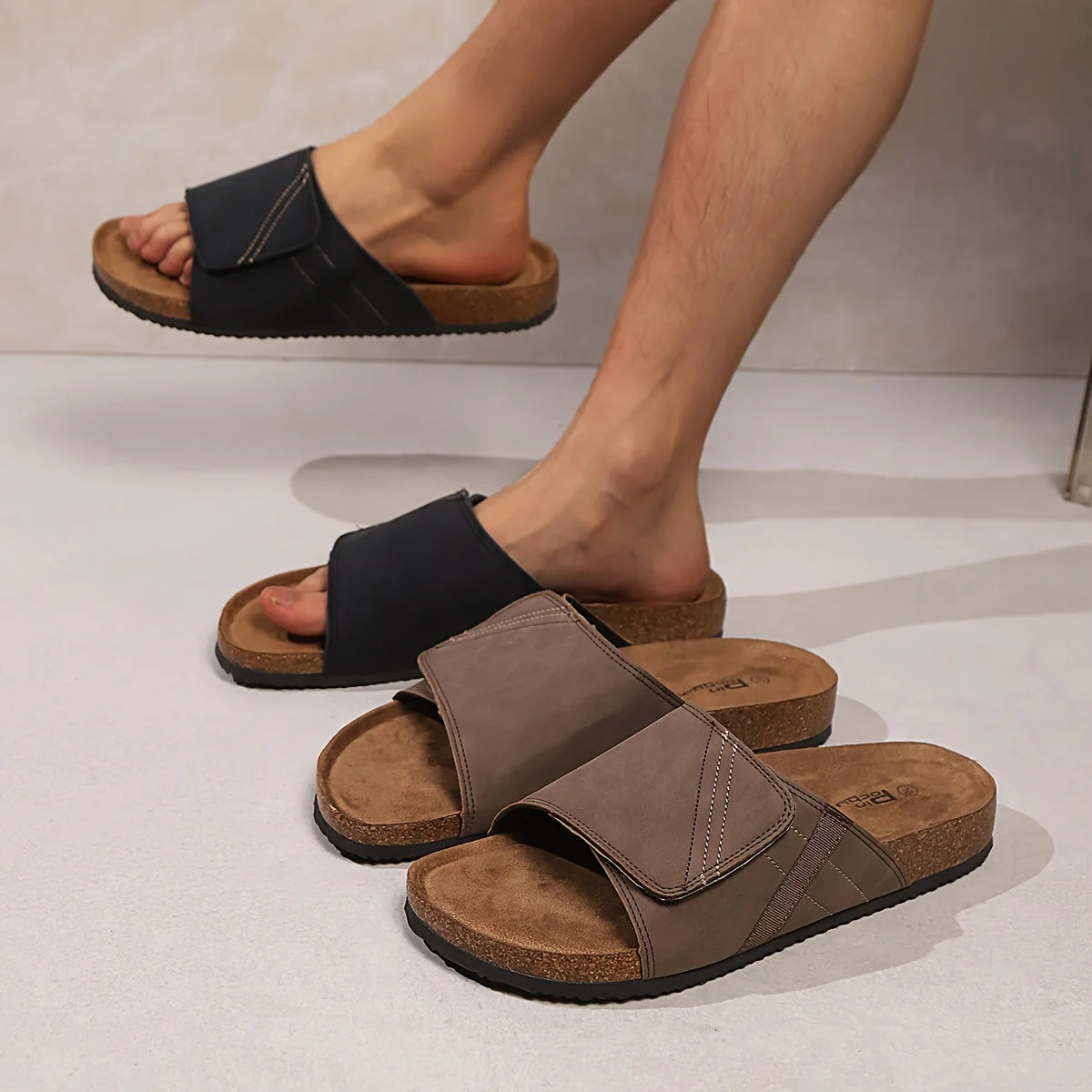 Sandales décontractées pour homme à enfiler avec semelle ergonomique – Idéal usage quotidien et détente - Image 7