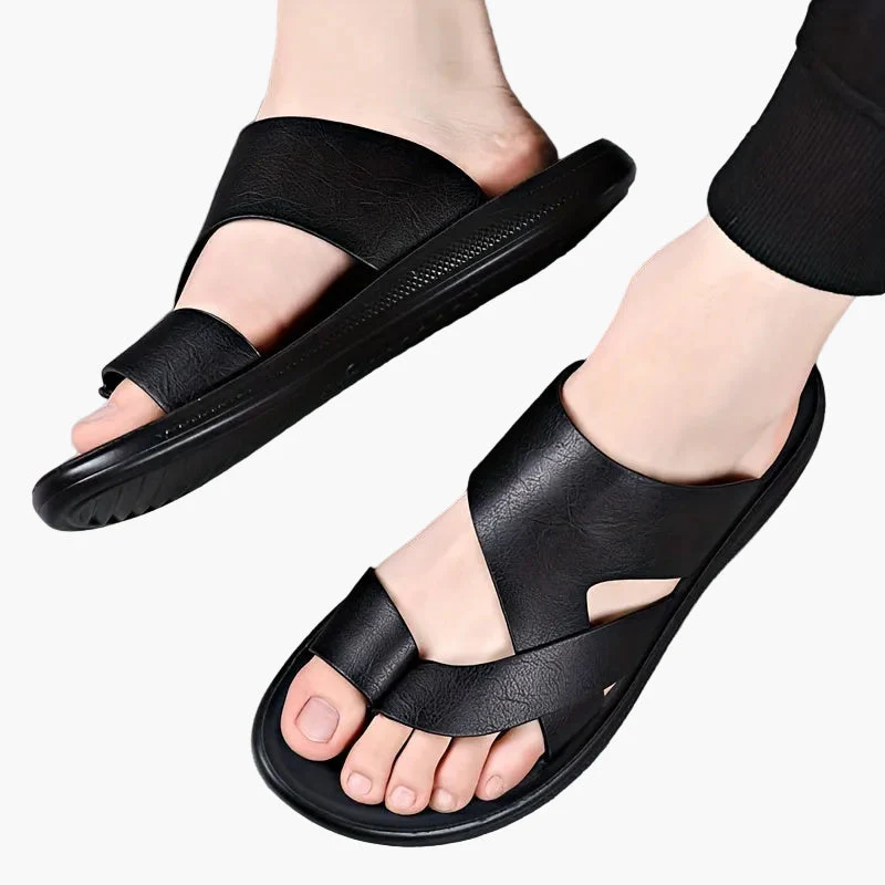 Sandales décontractées homme à enfiler style croisé pour usage quotidien et loisirs - Image 10