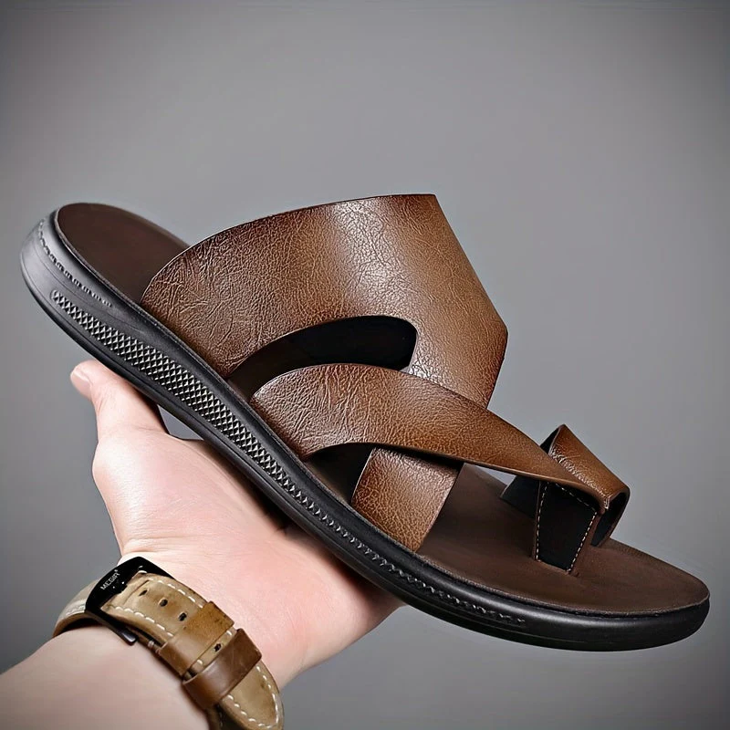 Sandales décontractées homme à enfiler style croisé pour usage quotidien et loisirs - Image 2