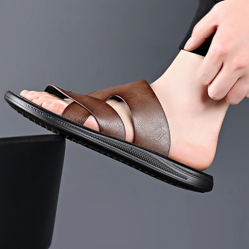Sandales décontractées homme à enfiler style croisé pour usage quotidien et loisirs - Image 7