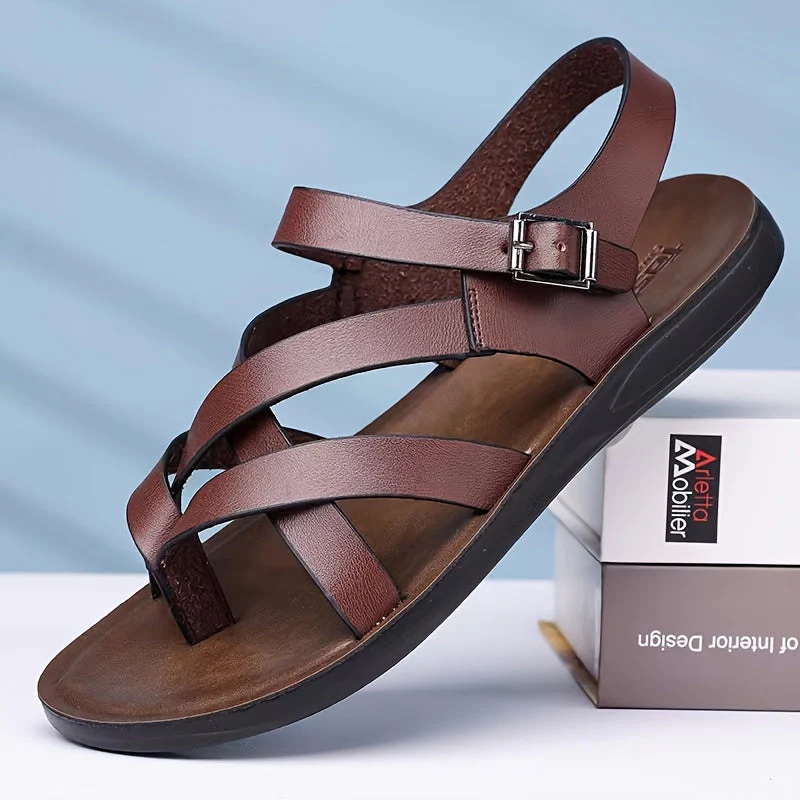 Sandales décontractées pour homme style gladiateur à boucle – Idéal pour la marche et les loisirs - Image 4