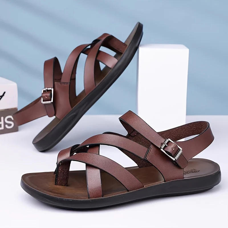 Sandales décontractées pour homme style gladiateur à boucle – Idéal pour la marche et les loisirs - Image 5