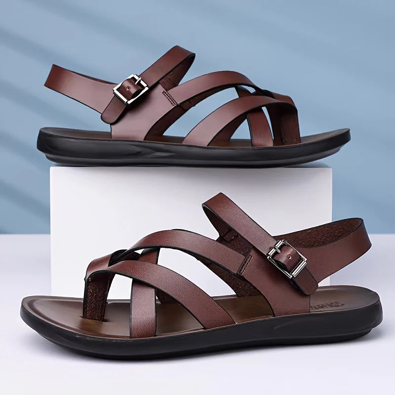 Sandales décontractées pour homme style gladiateur à boucle – Idéal pour la marche et les loisirs - Image 6