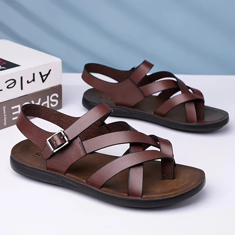 Sandales décontractées pour homme style gladiateur à boucle – Idéal pour la marche et les loisirs - Image 8