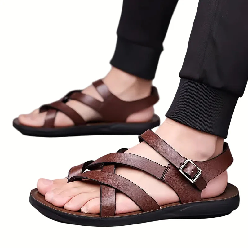 Sandales décontractées pour homme style gladiateur à boucle – Idéal pour la marche et les loisirs - Image 9